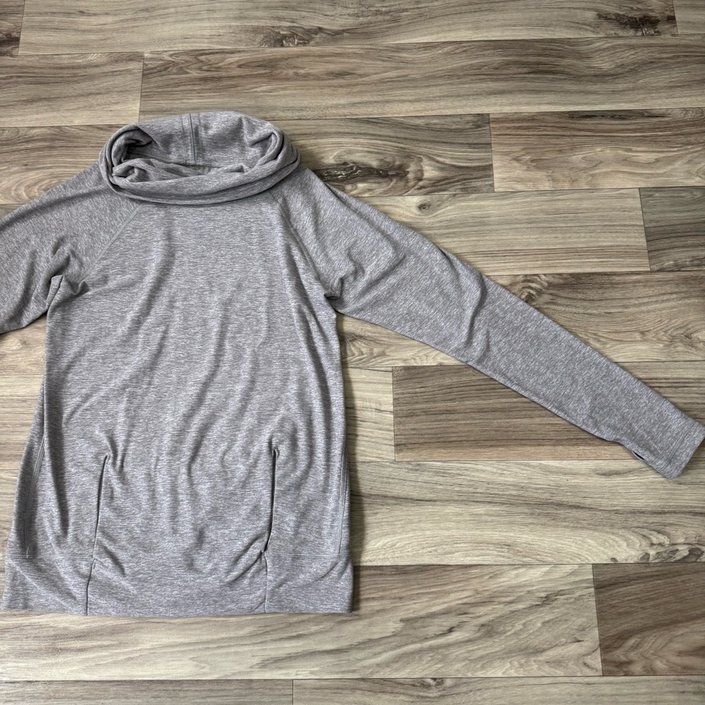 Lululemon Make a Move Long Sleeve Cowl Neck Pullover Heathered Gray - Picture 4 of 11